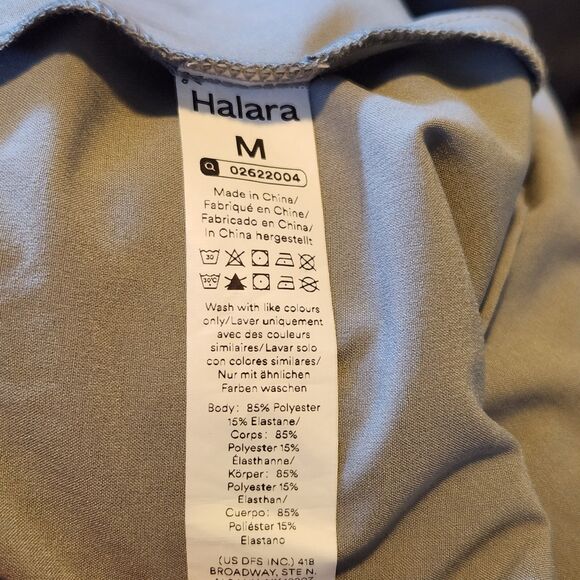 Halara Women's M Breezeful V Neck Pocket Tie Back Quick Dry Midi Dress Gray - Picture 8 of 9